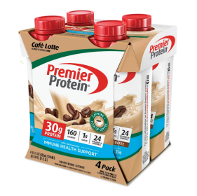 Premier Protein Shake;  Caf√© Latte;  30g Protein;  11 fl oz;  4 Ct