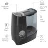 Warm Mist Humidifier with Essential Oil Cup Filter Free Black