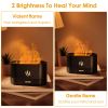 3D Flame Air Humidifier Essential Oil Ultrasonic Aroma Diffuser Bedroom Mist Home Spa Yoga Office Relax